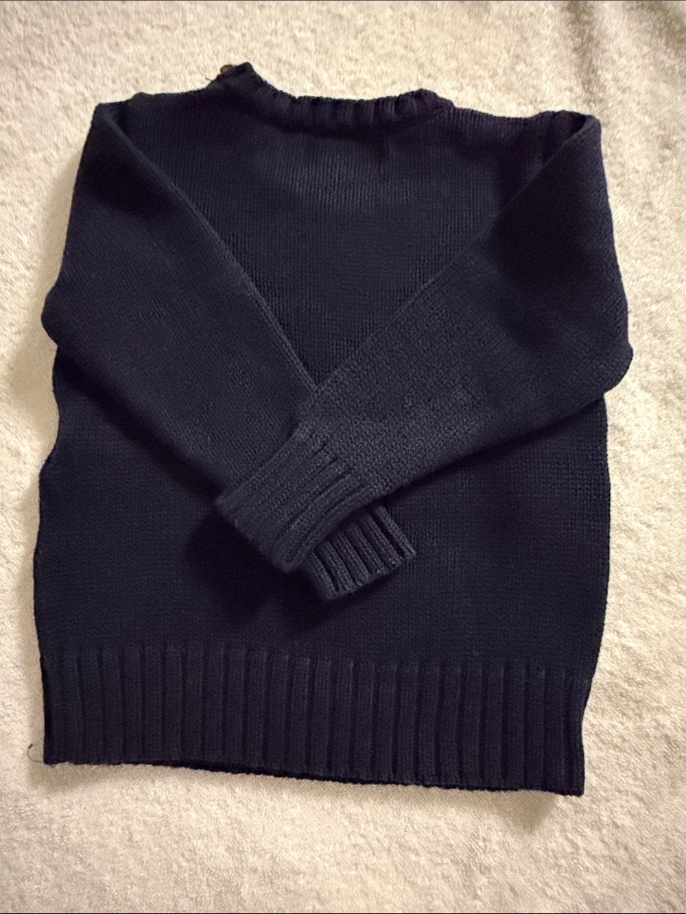 Polo by Ralph Lauren Navy Knit Crewneck Sweater with Pony Logo - Picture 8 of 9